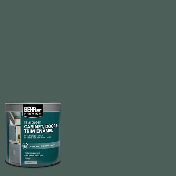 BEHR PREMIUM 1 qt. #SC-114 Mountain Spruce Semi-Gloss Enamel Interior/Exterior Cabinet, Door & Trim Paint