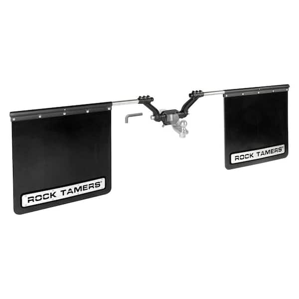 ROCK TAMERS 3 in. Hub Mudflap System - Black/Stainless