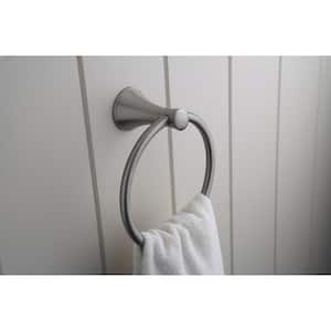 Coralais Towel Ring in Vibrant Brushed Nickel