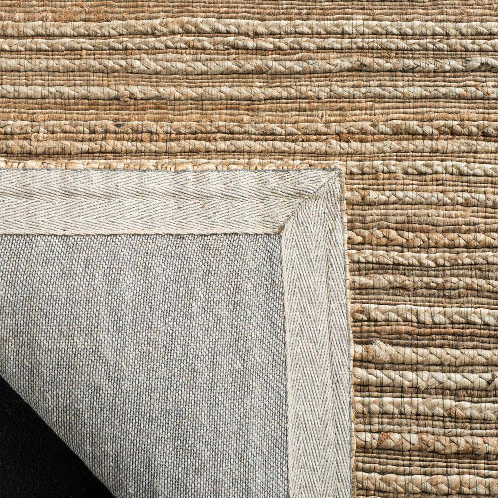 Natural Handwoven Cotton Stripe Square Area Rug