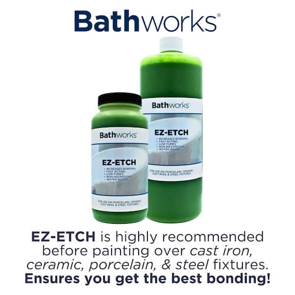 BATHWORKS - 16 oz. EZ Etch Porcelain, Ceramic, and Glass Etching Paste Kit