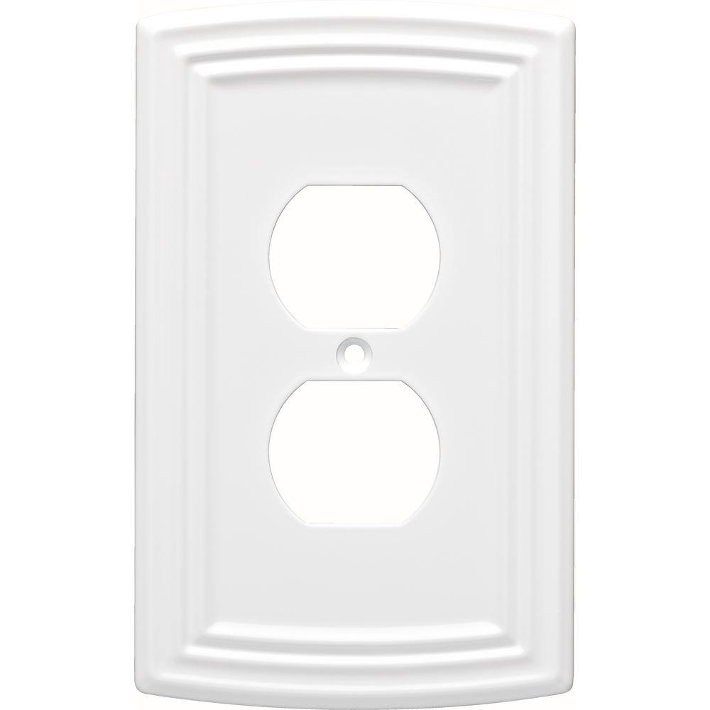 Liberty White 1-Gang Duplex Outlet Wall Plate (1-Pack) W36397-PW-C ...