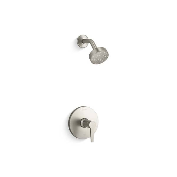 Pitch Lever 1-Handle Shower Trim in Vibrant Brushed Nickel (Valve Not Included)