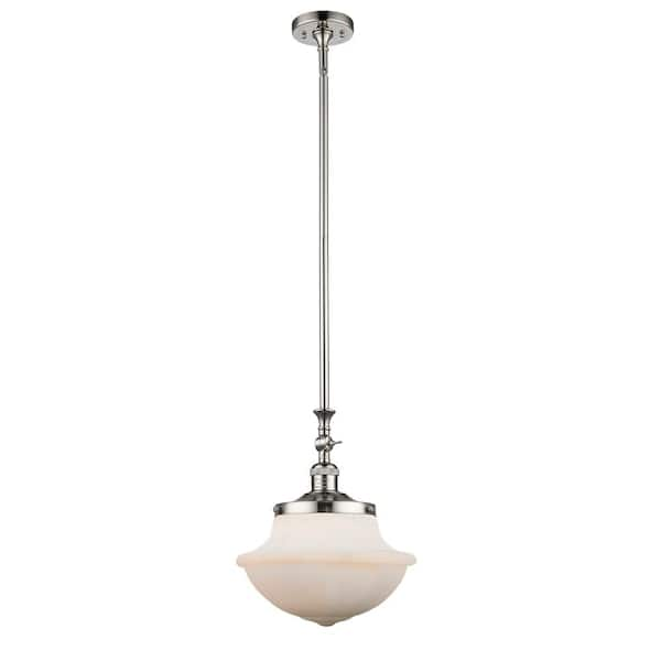 Innovations Oxford 100-Watt 1-Light Polished Nickel Shaded Mini Pendant ...