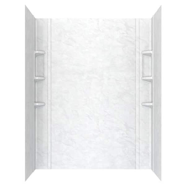 American Standard Ovation 32 in. x 60 in. x 72 in. 5-Piece Glue-Up Alcove Shower Wall Set in White Marble