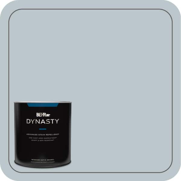 BEHR DYNASTY 1 qt. #PPH-42 Nautical Gray Satin Enamel Interior Stain-Blocking Paint and Primer
