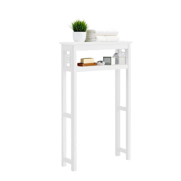 Derby 27 in. W x 44 in. H x 8 in. D White Over-the-Toilet Storage Shelf