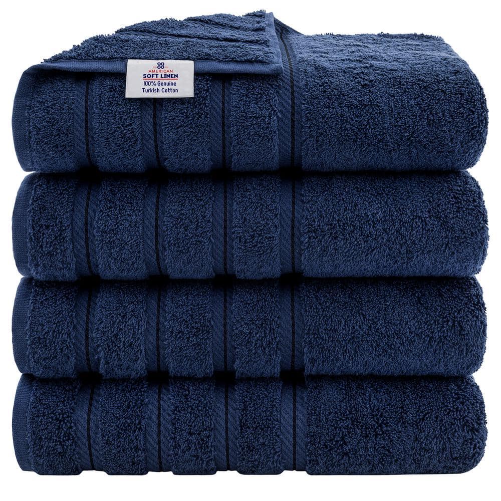 CHATEAU HOME COLLECTION 4 Pack Navy Luxury Bath Towels, 100% Combed Cotton Bath  Towel Sets, Highly Absorbent Towels for Bathroom, Bath Towels Extra Large  54 x 28, Durable Shower Towels - Navy - Yahoo Shopping