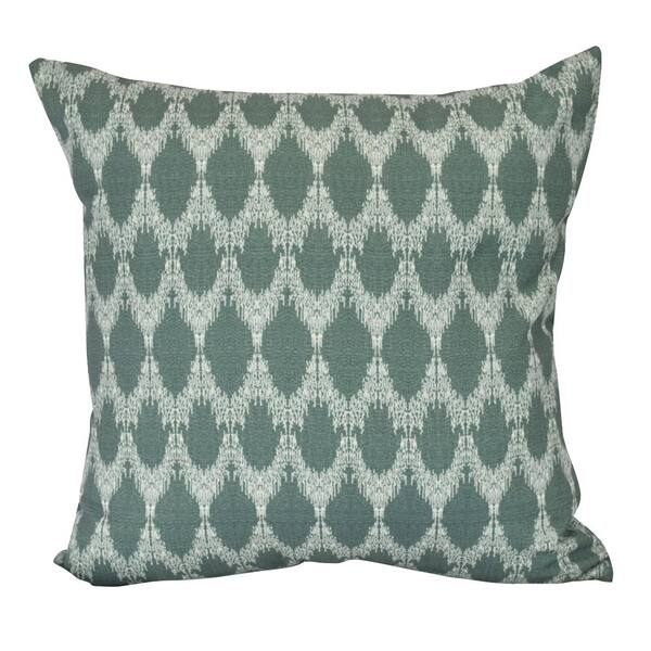 E by design Lock Geometric Throw Pillow 16 Green