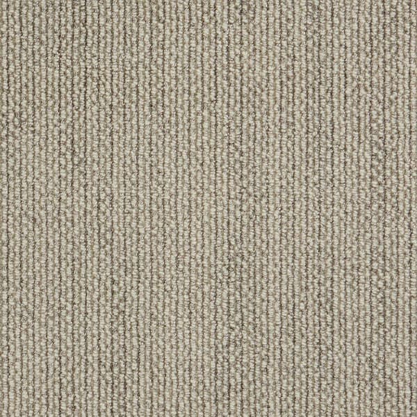 Natural Harmony 6 in. x 6 in. Loop Carpet Sample - Panorama Tweed - Color Linen