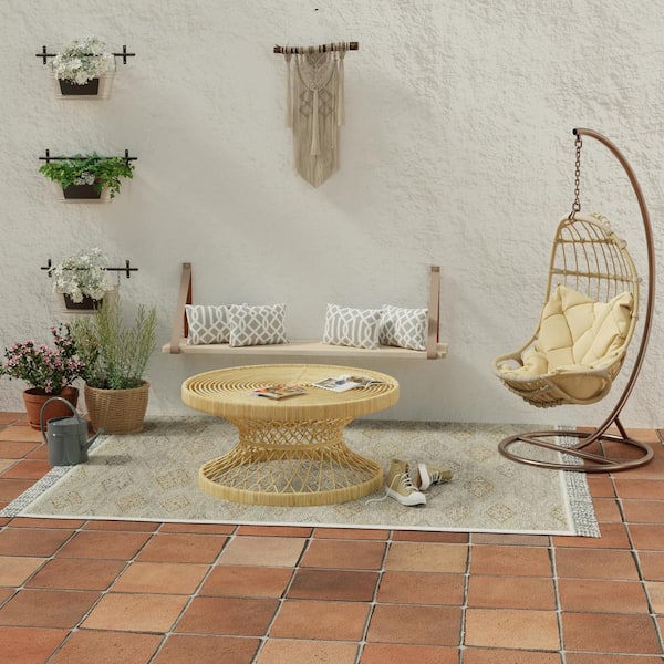 Jordan Manufacturing 18 in. L x 12 in. W x 4 in. T Outdoor Lumbar Throw Pillow in Chauncey Pumice (2-Pack)