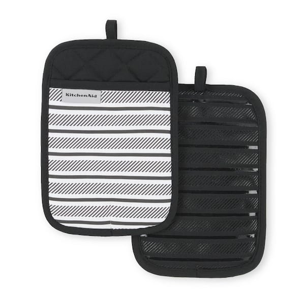 KitchenAid 2-Pack Cotton Colorblock Pot Holder Set in the Kitchen Towels  department at