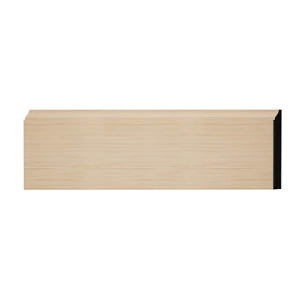 Ekena Millwork WM618 0.56 in. D x 5.25 in. W x 6 in. L Wood (Alder) Baseboard Moulding Sample