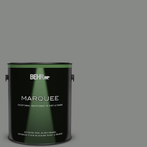 BEHR MARQUEE 1 gal. #PPU25-17 Euro Gray Semi-Gloss Enamel Exterior Paint & Primer