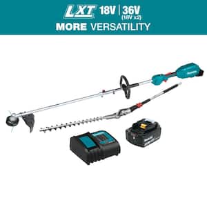 LXT 18V Brushless Cordless Couple Shaft Power Head Kit w/13" String Trimmer & 20" Hedge Trimmer Attachments (4.0Ah)