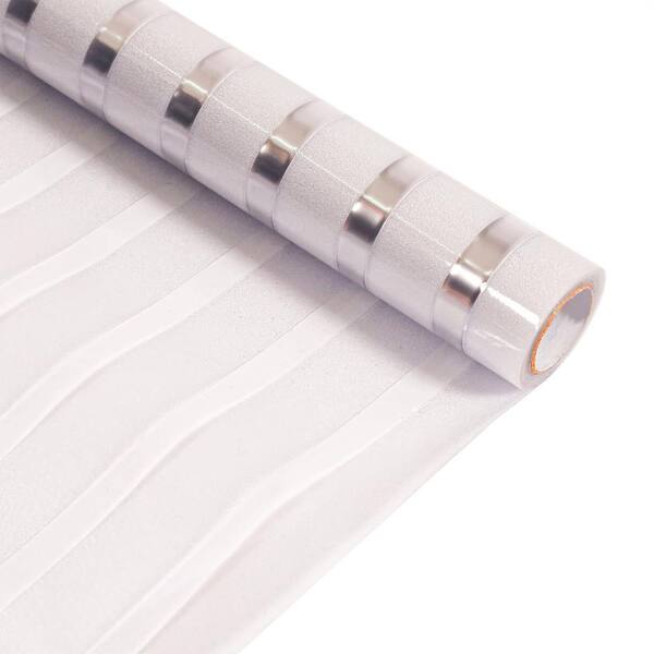 Shatex 23.6 in. W x 78.7 in. L Electrostatic Frosted Stripe Decorative Window Film