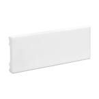 3/8 in. D x 1-5/8 in. W x 4 in. L Primed White High Impact Polystyrene Baseboard Moulding Sample Piece