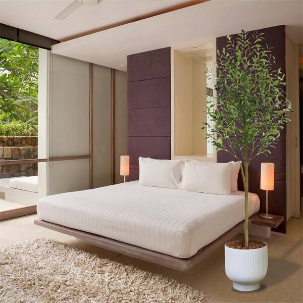 MOVECOM 6 ft. Artificial Olive Tree, Indoor Faux Potted Olive Tree with ...