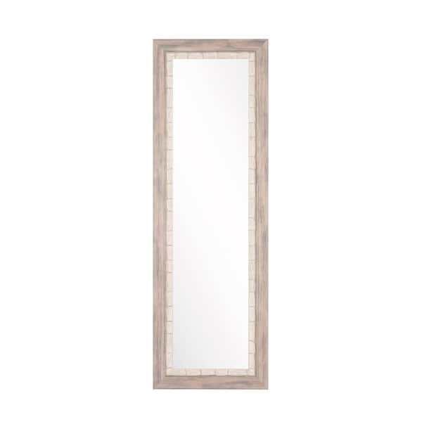 BrandtWorks Large Rectangle Cream/Gray Classic Mirror (55 in. H x 21.5 in. W)