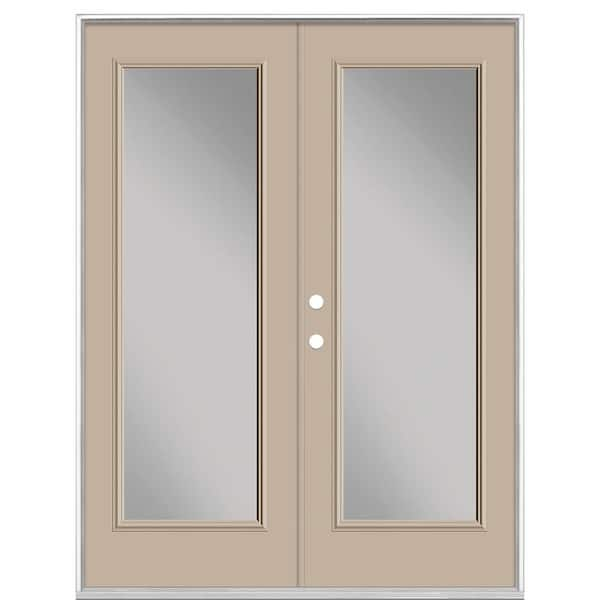 Masonite 60 in. x 80 in. Canyon View Steel Prehung Right-Hand Inswing Full Lite Clear Glass Patio Door without Brickmold