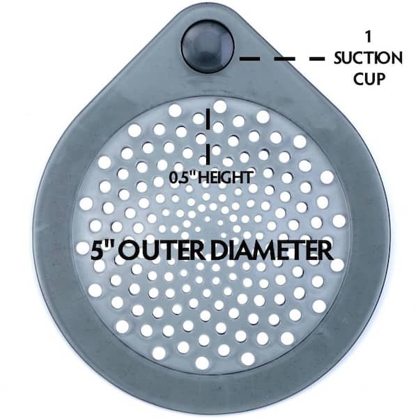 Shower Drain Hair Catcher with Suction Cups Easy to Install and
