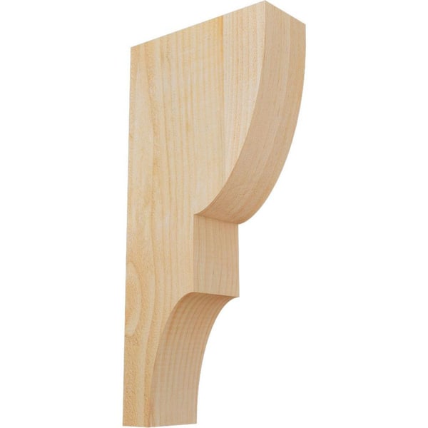 Ekena Millwork 4 in. x 10 in. x 22 in. Douglas Fir Ridgewood Rough Sawn Corbel