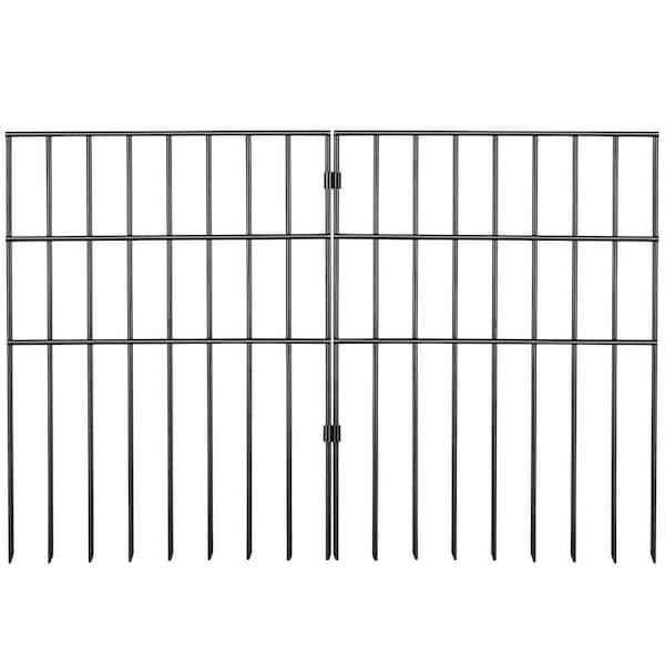 VEVOR Garden Fence No Dig Fence 17 in. H x 13 in. L Animal Barrier Fence with 1.5 in. Spike Spacing for Yard Patio, (28 Pack)