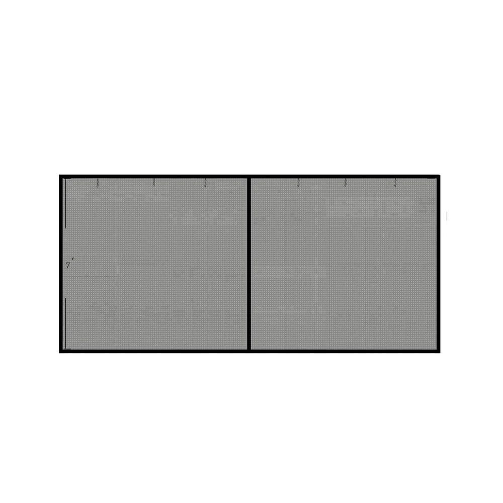 16 ft. x 7 ft. Black Garage Door Screen Magnetic Closure Fiberglass Mesh price history on PriceWatchPro