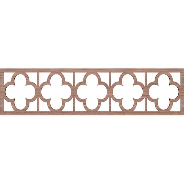 Ekena Millwork Woodall Fretwork 0.375 in. D x 47 in. W x 12 in. L Walnut Wood Panel Moulding