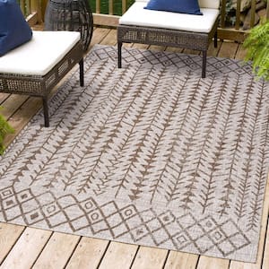 Tokay Bohemian Geometric Beige/Brown 3 ft. x 5 ft. Indoor/Outdoor Area Rug