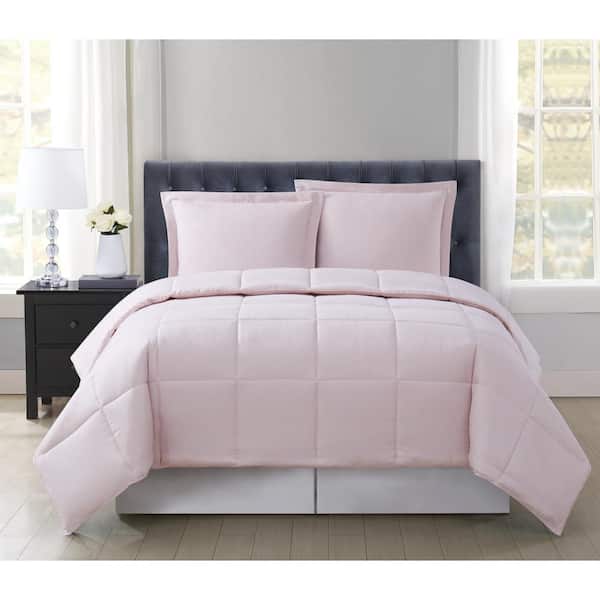Truly Soft Everyday Reversible 2-Piece Blush Twin XL Comforter Set
