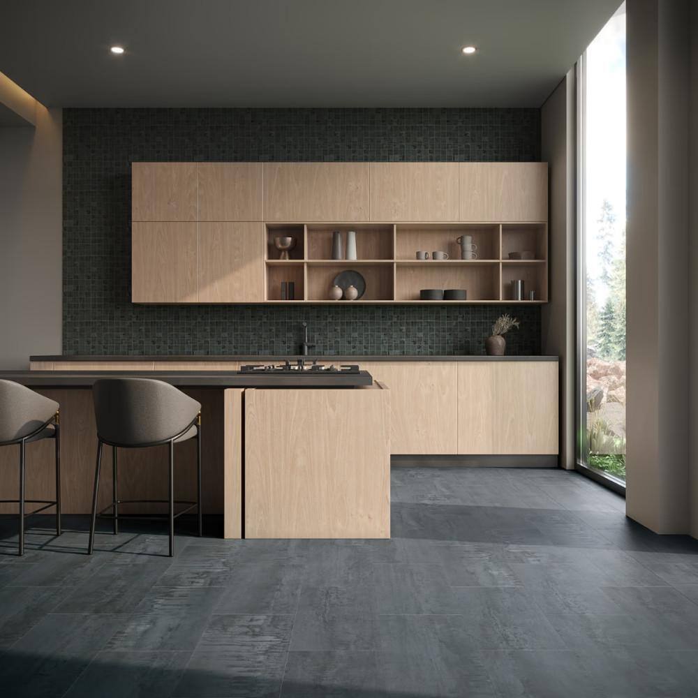 Angela Harris Chrome Matte Concrete-Look Luxury Vinyl Floor Tile