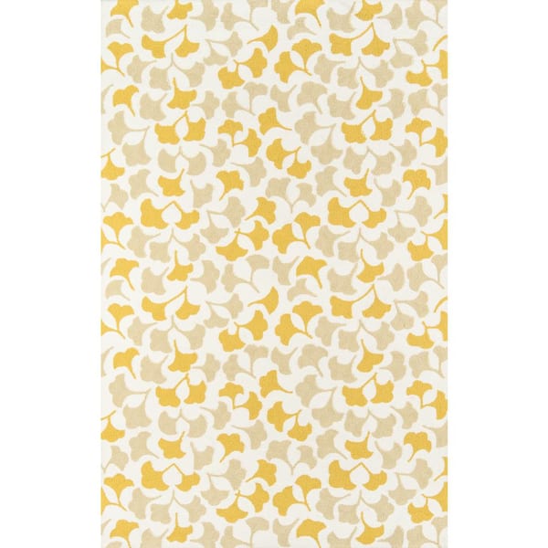Momeni Under A Loggia Howards End Gold 2 ft. x 3 ft. Indoor Outdoor Area Rug