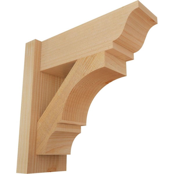 Ekena Millwork 6 in. x 16 in. x 16 in. Douglas Fir Balboa Traditional Rough Sawn Outlooker