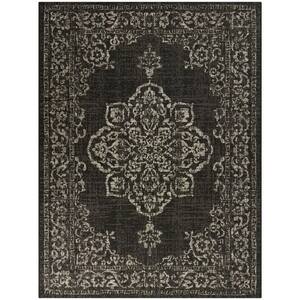 Hampton Bay Black/Brown 5 x 7 Border Indoor/Outdoor Area Rug 3102403 - The  Home Depot