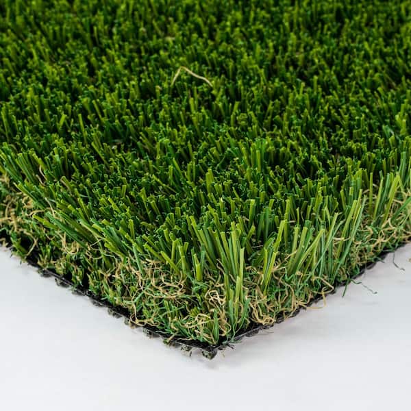 GREENLINE ARTIFICIAL GRASS Santa Monica Fescue Pro 15 ft. Wide x Cut to Length Green Artificial Grass Carpet