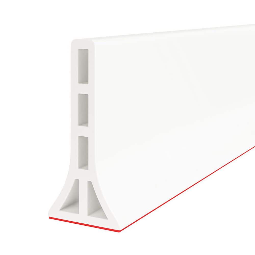 39 in. White Self-Adhesive Silicone Shower Water Dam for Bathroom Dry-Wet Separation price history on PriceWatchPro