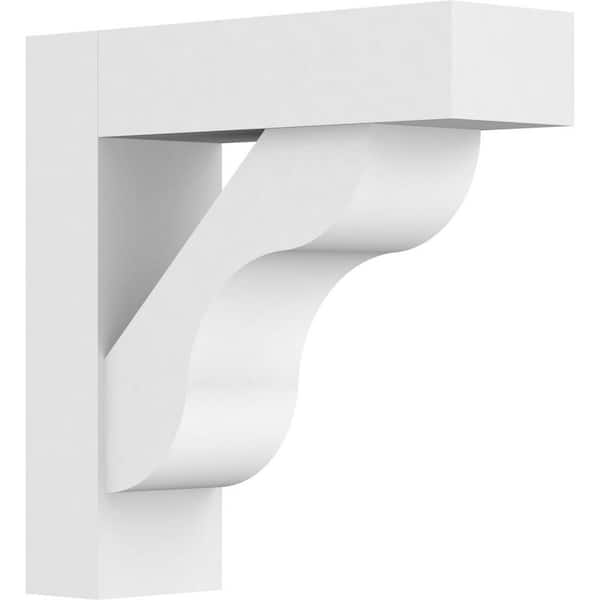 Ekena Millwork Standard Carmel 5 in. W x 16 in. H x 16 in. D Signature Urethane Polyurethane Bracket With Block Ends