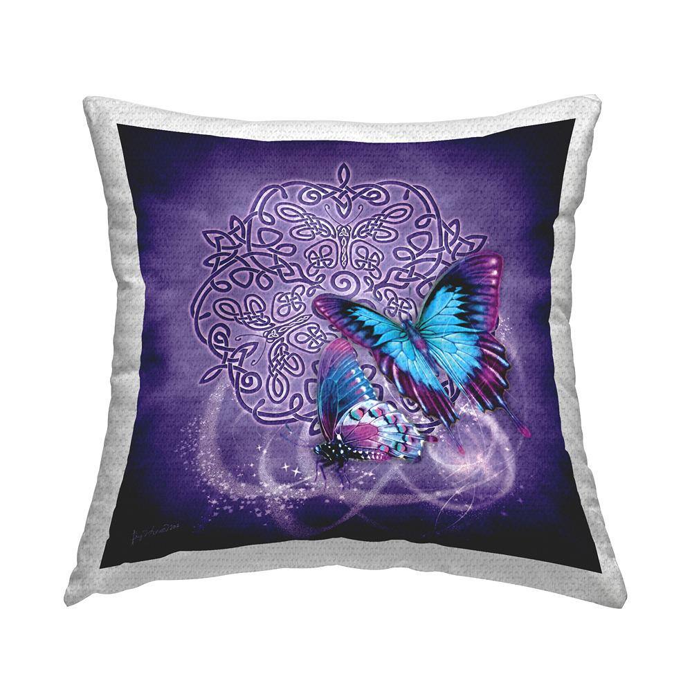 Purple Celtic Butterfly Purple Square Outdoor Throw Pillow price history on PriceWatchPro
