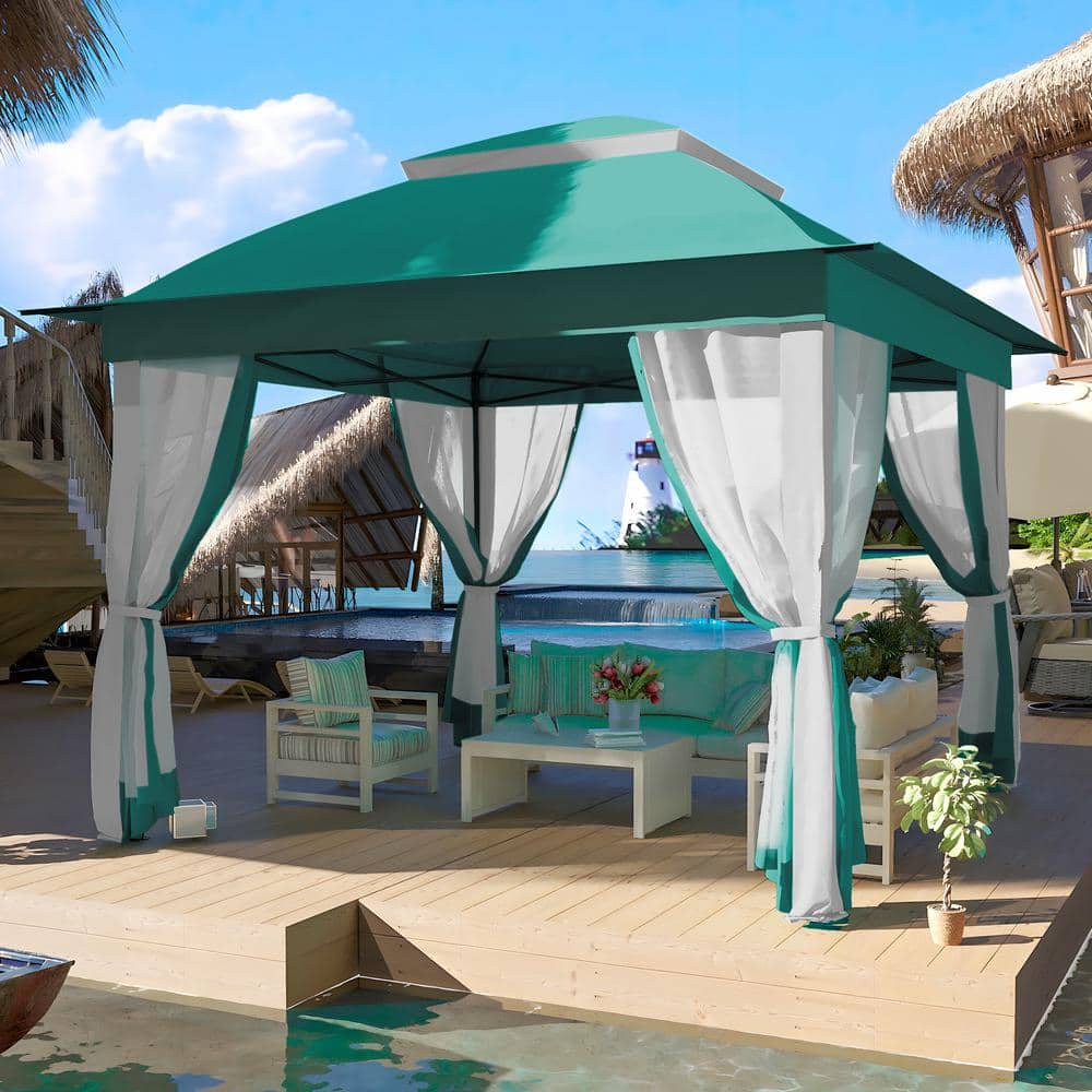 Have a question about JOYSIDE 11 ft. x 11 ft. Green Steel PopUp Gazebo