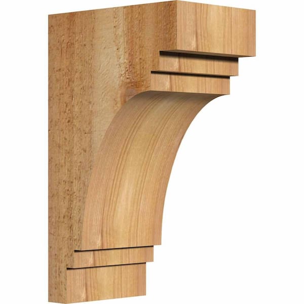 Ekena Millwork 4 in. x 6 in. x 10 in. Western Red Cedar Pescadero Rough Sawn Corbel