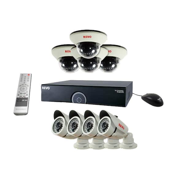 Revo 16-Channel 2TB 960H DVR Surveillance System with (8) 1200 TVL 100 ft. Night Vision Cameras