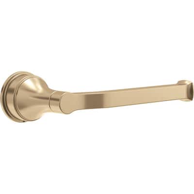 Faryn Wall Mounted Single Post Toilet Paper Holder Bath Hardware Accessory in Champagne Bronze