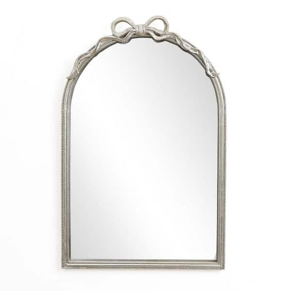 23.62 in. W x 35.43 in. H Ribbon Resin Frame Arch Rectangle Accent Wall Mirror