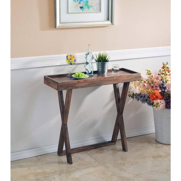 Kenroy Home Astrid Toasted Walnut Tray Console Table