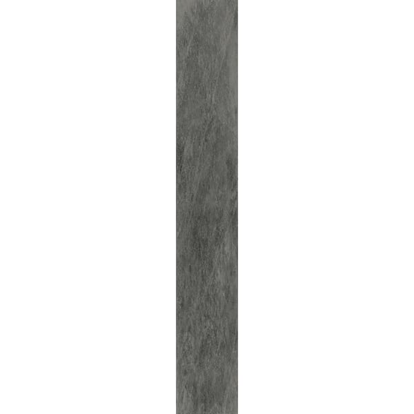 Modtique Salon Dark Grey 8 in x 48 in Porcelain Floor Tile (12.81 sq. ft./ Case)