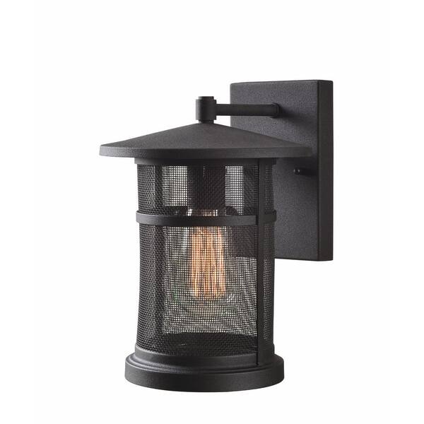 Kenroy Home Carlson 1-Light Black Outdoor Wall Mount Lantern