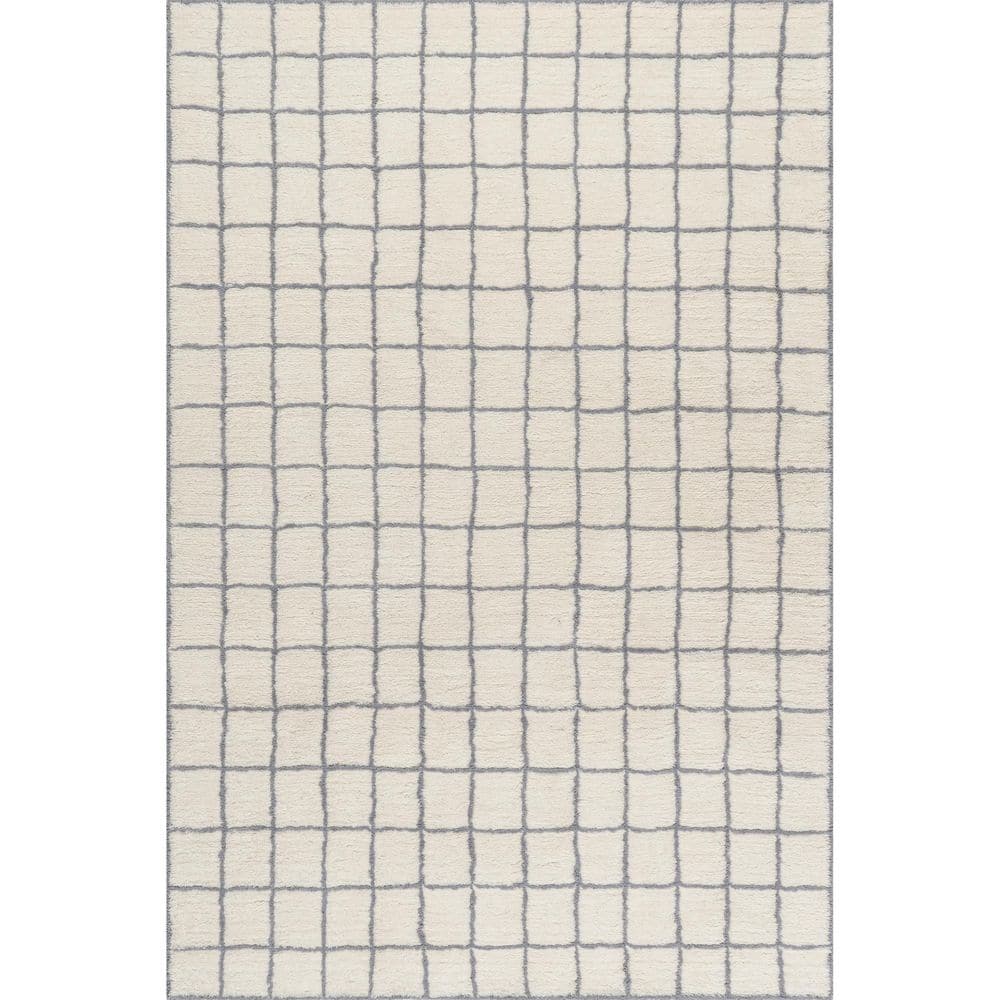 Highlands Checked Ivory 4 ft. x 6 ft. Indoor/Outdoor Patio Area Rug price history on PriceWatchPro