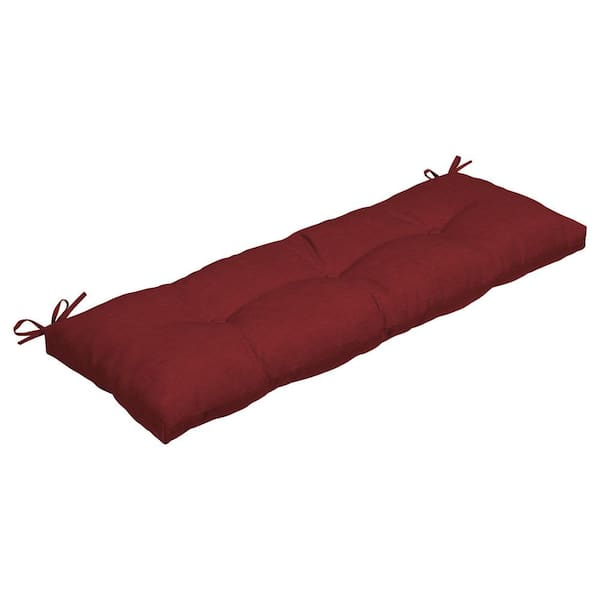 ARDEN SELECTIONS 48 in. x 18 in. Ruby Red Leala Rectangle Outdoor Bench Cushion