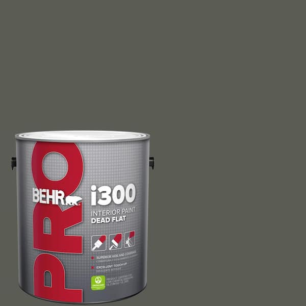 BEHR PRO 1 gal. #N380-7 Black Bamboo Dead Flat Interior Paint